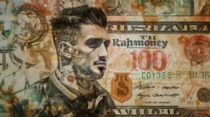 O bancnota cu chipul lui Rrahmani, fotbalistul kosovar al Rapidului